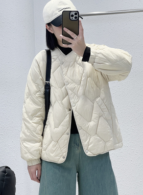 1.19 福利 AFN-S63韩版90白鸭绒无领轻便短款羽绒服