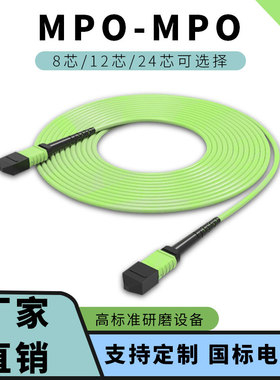 永定mpo光纤跳线om5电信级MPO-MPO转-MPO/MTP/LC/FC8芯12芯24芯OM5万兆多模40G 100G光模块跳线1 2 3 5 10米