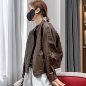 夹克上衣 休闲宽松pu皮机车服洋气短款 小皮衣外套女2026春秋季 新款
