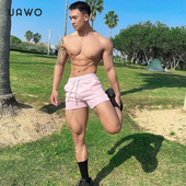 针织松紧腰运动跑步沙滩裤 uawo夏季 四分裤 男士 新款 宽松健身短裤