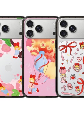 新款捧花少女聚财缘纤巧磁吸手机保护壳适用於苹果17ProMax轻盈新壳体iPhone16Pro透明15时尚14高级感13保护