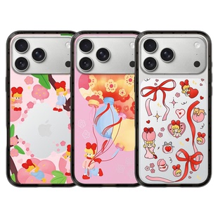 新款捧花少女聚财缘纤巧磁吸手机保护壳适用於苹果17ProMax轻盈新壳体iPhone16Pro透明15时尚14高级感13保护