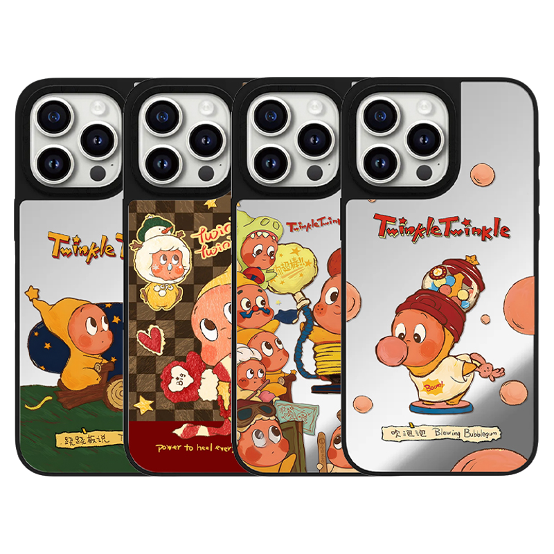 明星同款跷跷板星星人贴纸适用于苹果镜面磁吸手机壳iPhone17Air防摔16ProMax高级感15/14/13/12系列保护套,3C数码配件,手机保护套/壳,淘宝优惠券,粉丝福利购,淘宝优惠卷