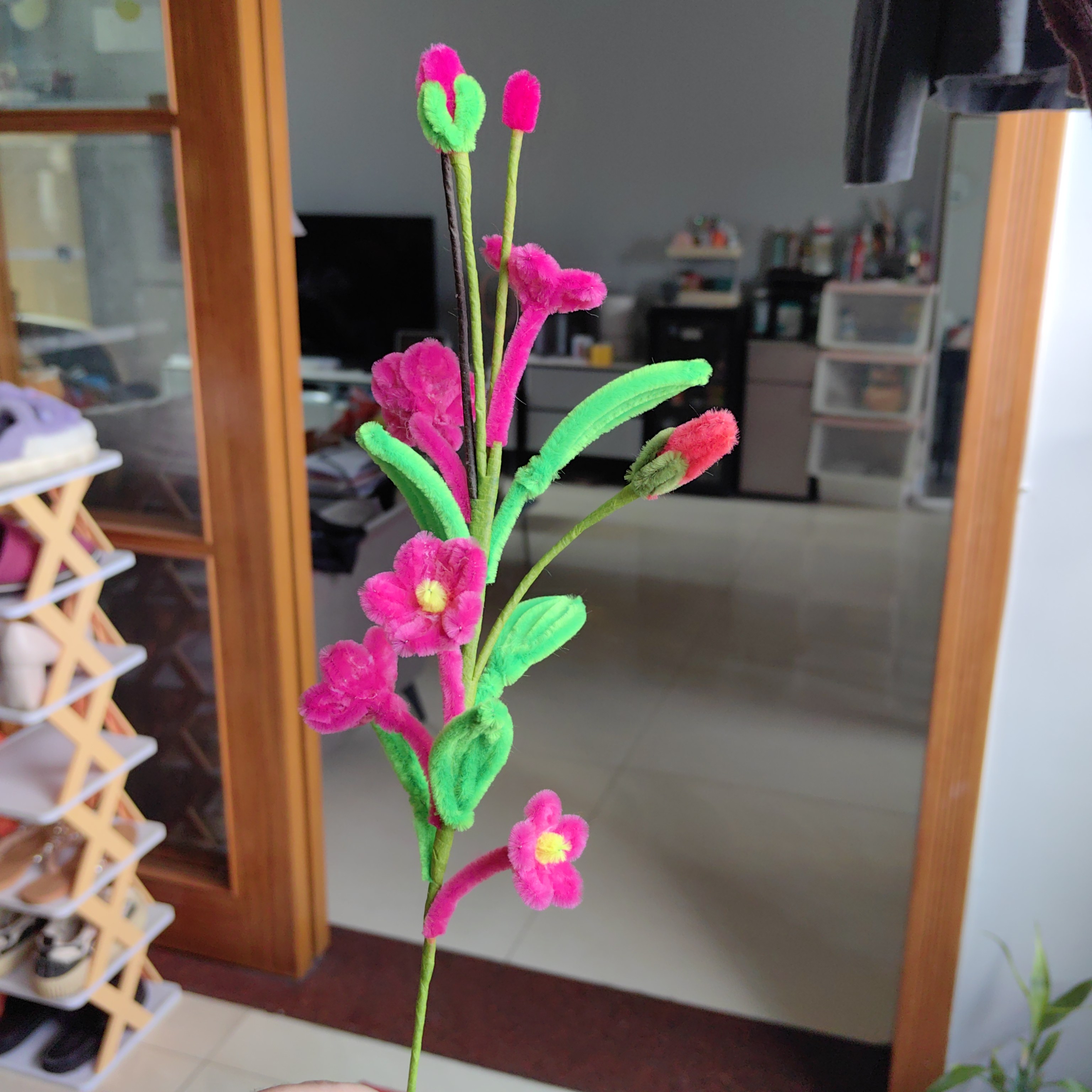 成品花朵 用扭扭棒手工制作的一束花 可做装饰品摆件等