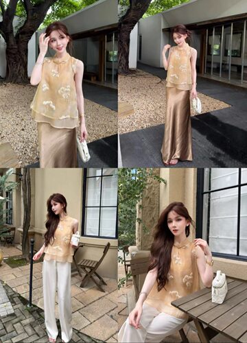 卡卡女装官方正品【蝴蝶诗人】静奢国风重工绣花蕾丝时尚古风上衣