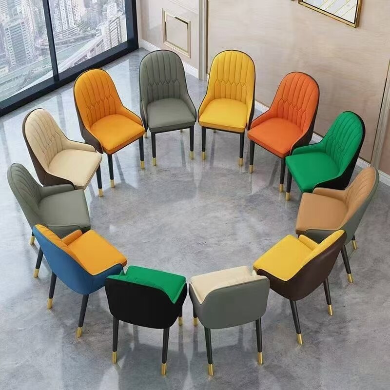 北欧轻奢餐椅酒店椅子高级感舒适靠背椅家用商用椅餐桌椅子奶茶店