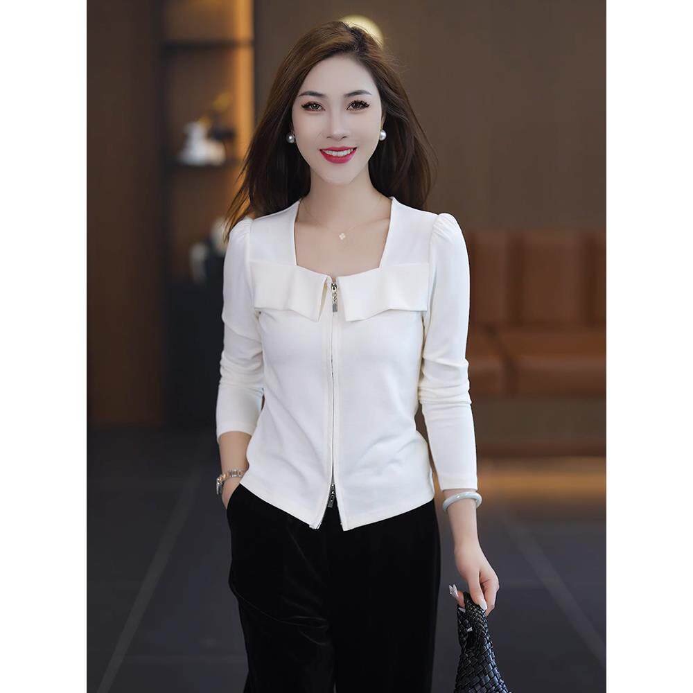 JOYIASS长袖T恤女2025年秋季新款时尚简约显瘦百搭上衣洋气质外穿