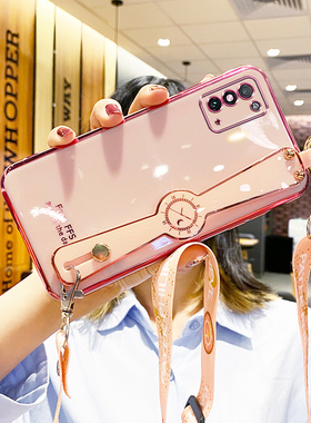 适用华为荣耀X30max手机壳KKG一AN70腕带保护硅胶套5G挂绳全包honor防摔x软壳x10女xmax潮mas网红KKGAN00外壳