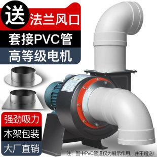 清淼风离心风机厨房专用排油烟机静音220V380V通风工业管道抽风机