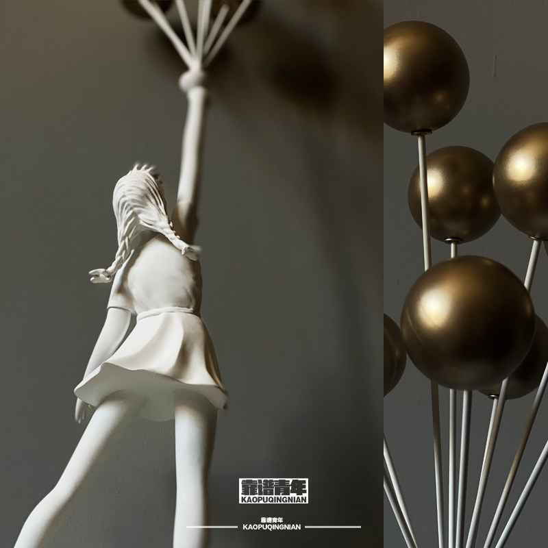 班克西放飞气球女孩桌面摆件 banksy街头艺术 flyingballoonsgirl