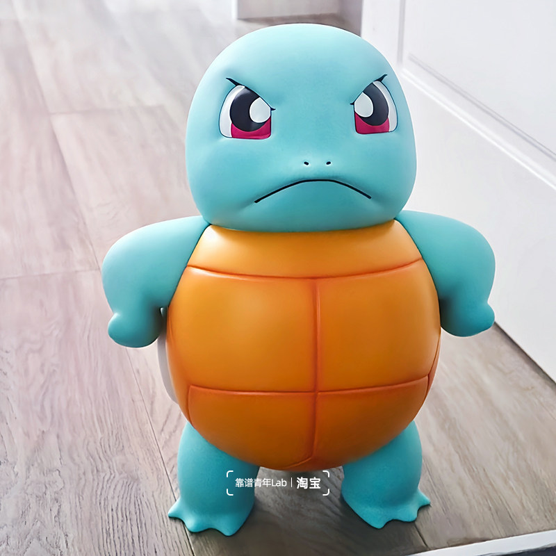 叉腰傲娇杰尼龟潮玩公仔憨憨喷水龟宝可梦手办居家摆件礼物 现货