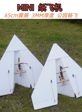 魔界造物mini纸飞机翼展65mm公园畅飞3mm厚度入门航模固定翼培训