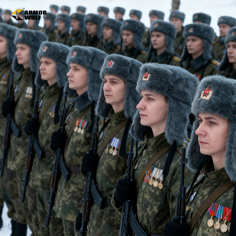 俄罗斯雷锋帽男户外骑行防风防寒帽子苏联冬帽加绒加厚保暖护耳帽