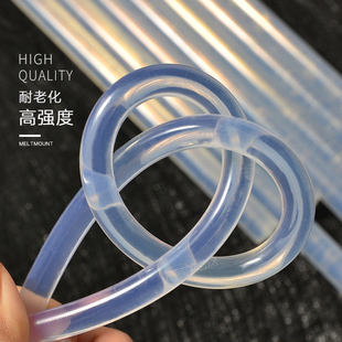 直销新款 高粘手工热熔透明超黏胶棒黄色热溶胶条黑色胶棒11mm7m环