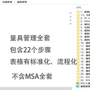 量具管理全套标准化表格计量器具管理实验室设备管理检验设备管理