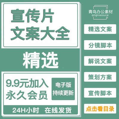 企业专题片形象宣传片拍摄脚本策划方案分镜头解说词文案素材模板