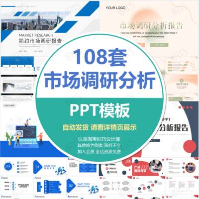 市场调研ppt模版行业竞品分析竞争数据商业企业报告工作汇报素材