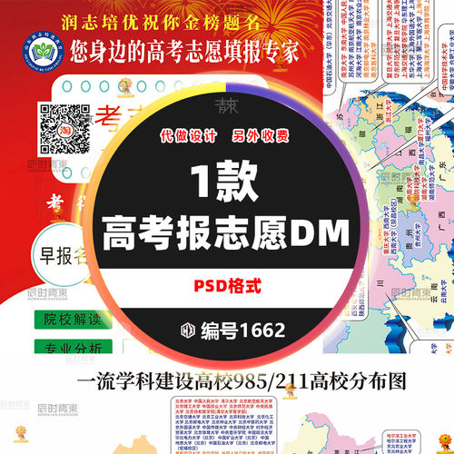 高考志愿宣传DM单页PSD源文件