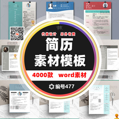 2023 个人简历模板word 创意大学生应届毕业生面试求职封面自荐信