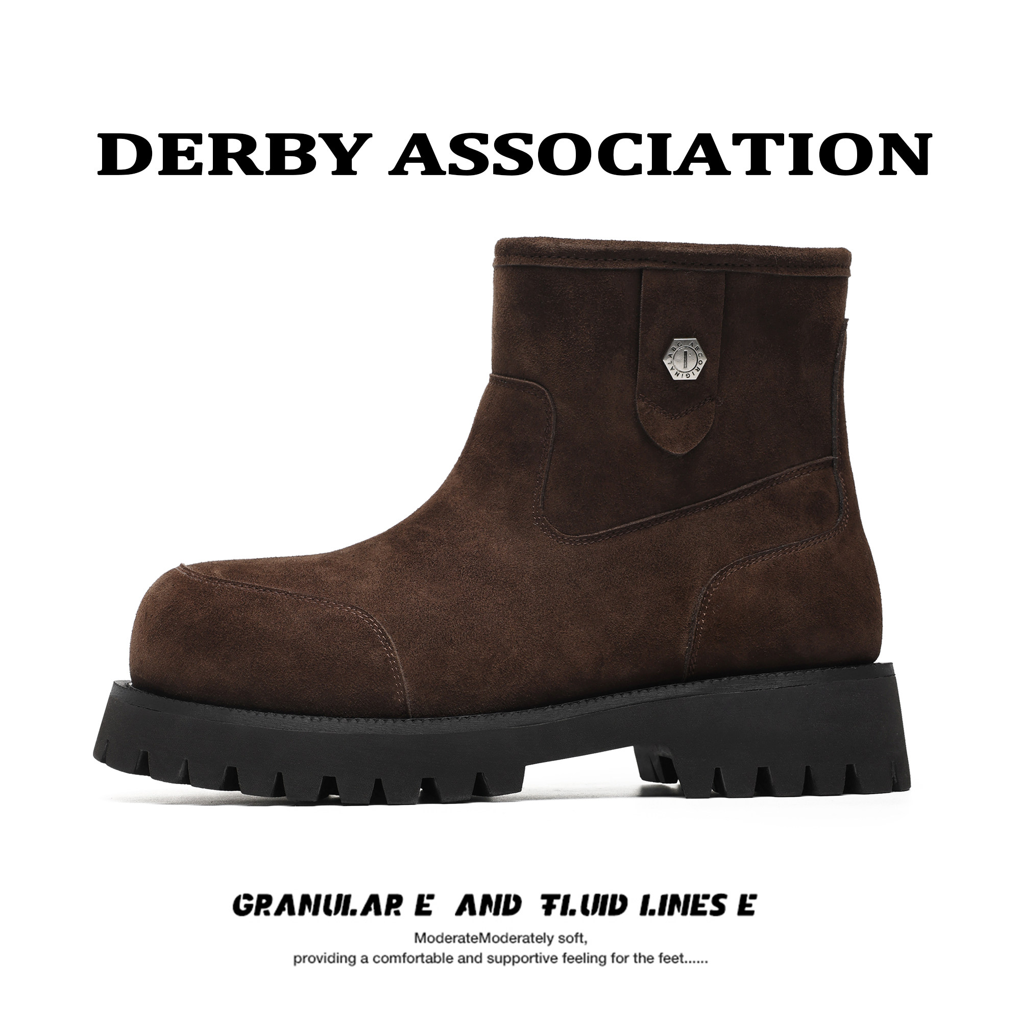 头层牛反绒加绒马丁靴