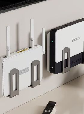 路由器放置物架固定器墙上支架免打孔机顶盒光猫收纳盒wifi置物架