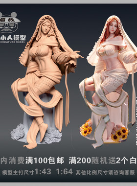 【猫叔模型】A96-43黑暗之魂 太阳公主 1/64或1/43比例微缩白模