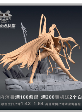 【猫叔模型】b9-71女鬼剑士1/64或1/18比例手办人偶微缩树脂白模