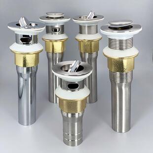 台盆洗面盆连体下水器专用软管35mm外牙外螺纹钢丝伸缩加长排水管