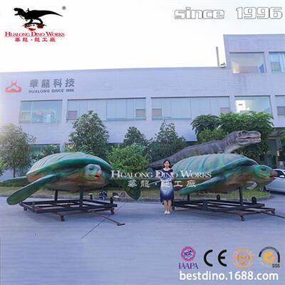 大型绿色海龟模型仿真机械电动乌龟动物模型自然博物馆热销产品