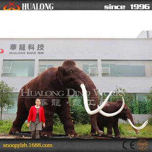冰河世纪远古仿真猛犸象机模机械电动猛犸象公园摆件史前动物