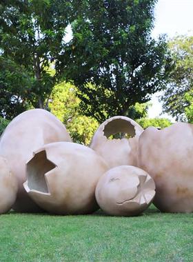 户外景区公园仿真蛋壳雕塑售楼部游乐园大型恐龙动物草坪地产装饰