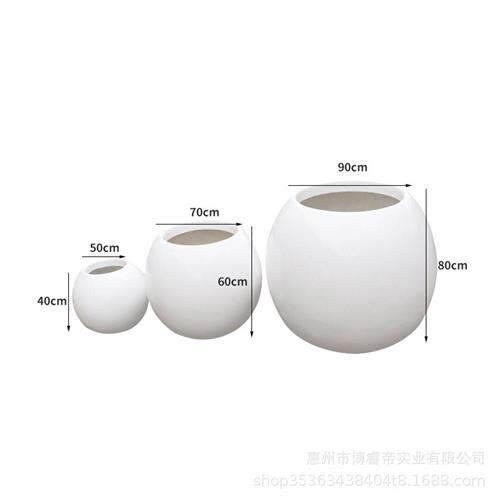 玻璃钢球形花盆商场花钵户外组合花器创意种植花箱酒店装饰大花瓶