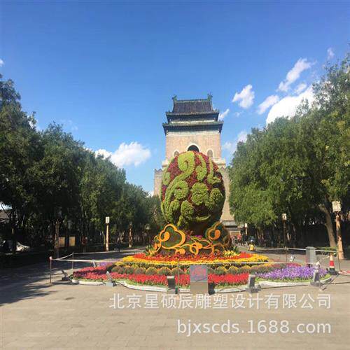 厂家设计创意绿雕定制五色草植物墙立体花坛绿雕造型工艺品美陈