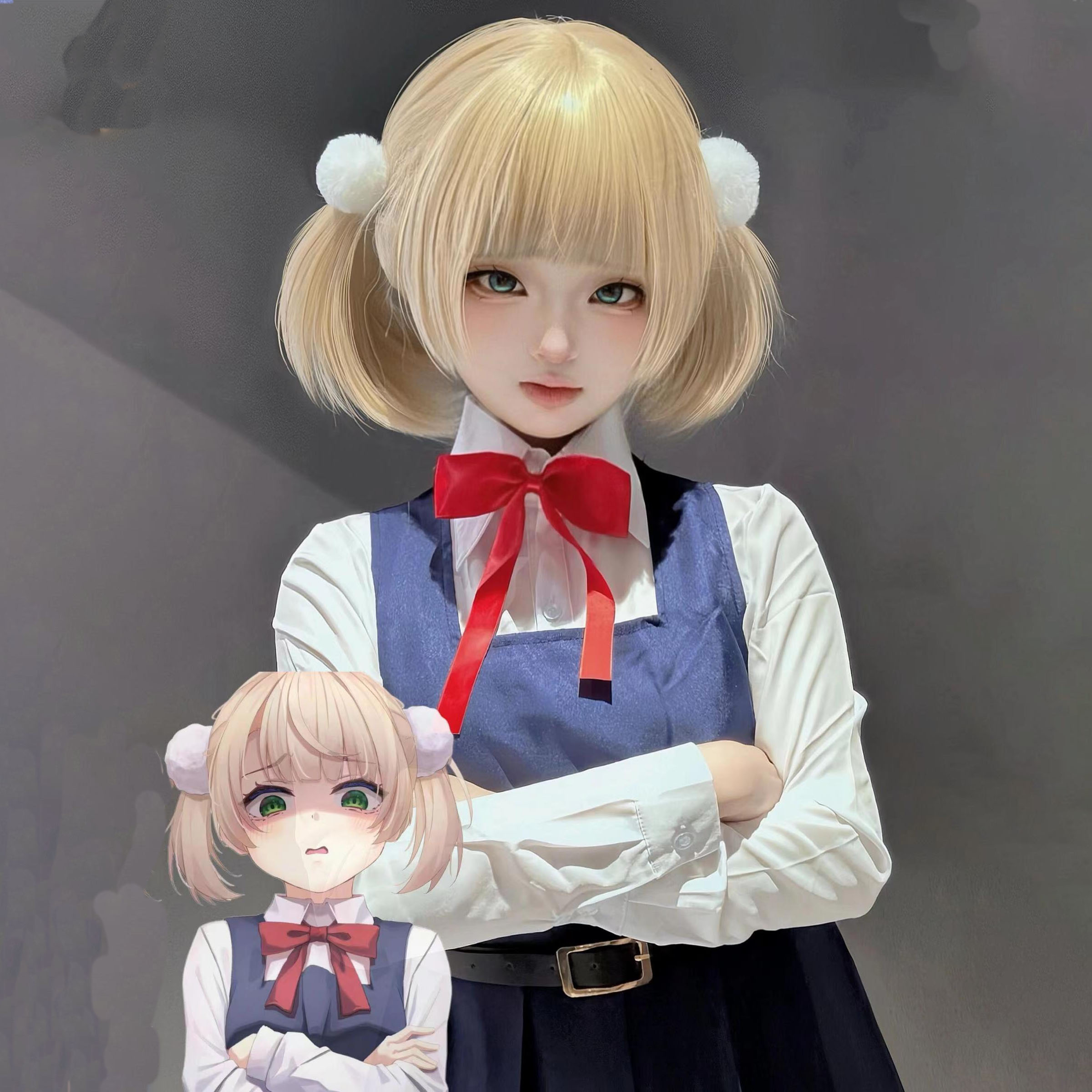 程铭假发时雨羽原神可莉cosplay