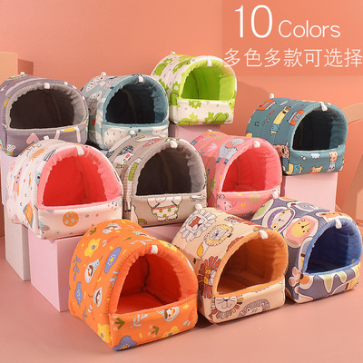 仓鼠过冬窝大号小被子仓鼠窝保暖棉窝过冬用品小金丝熊花枝刺猬大