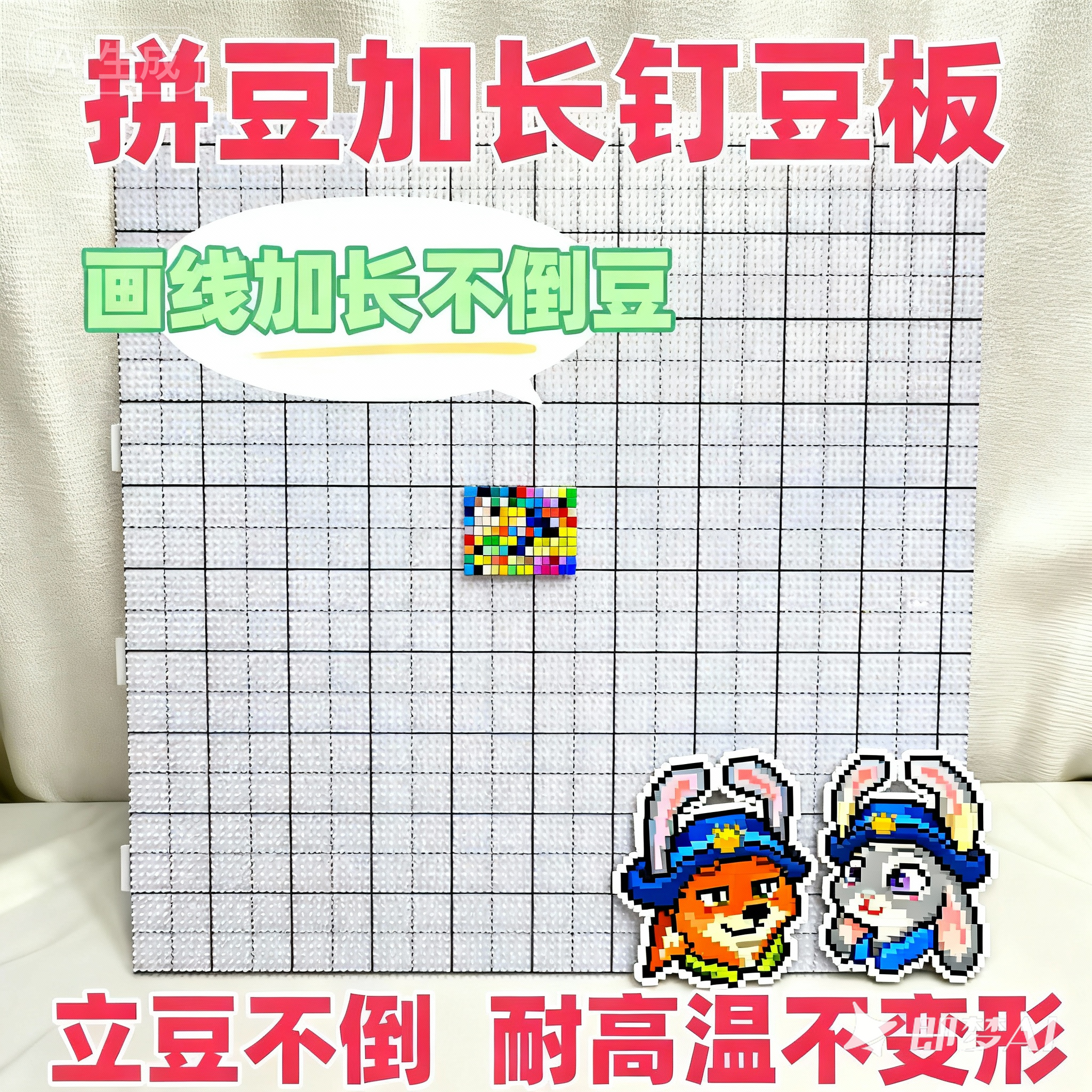 长钉拼豆垫板特大号画线款104钉52钉加长加厚耐高温不变形防烫板