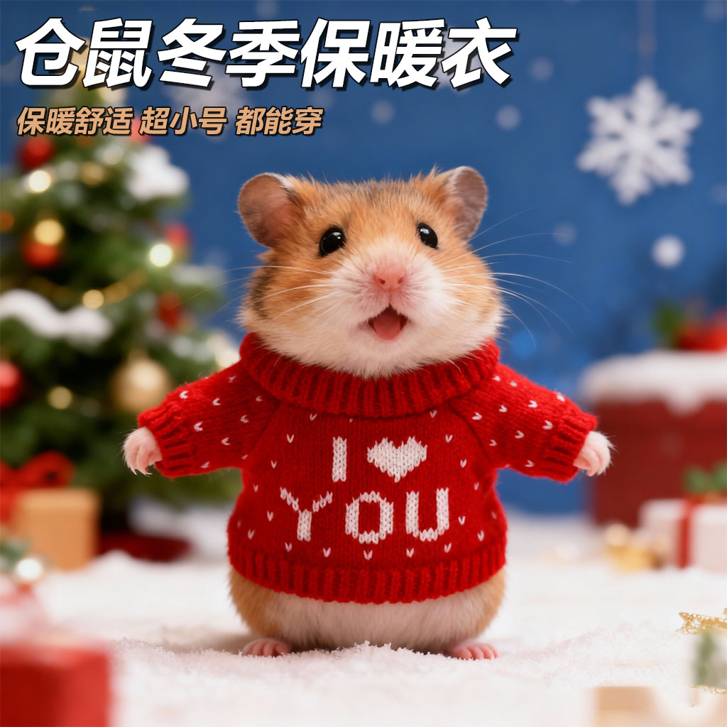 仓鼠过冬衣服仓鼠衣服金丝熊冬天保暖荷兰猪花枝鼠松鼠龙猫迷你宠