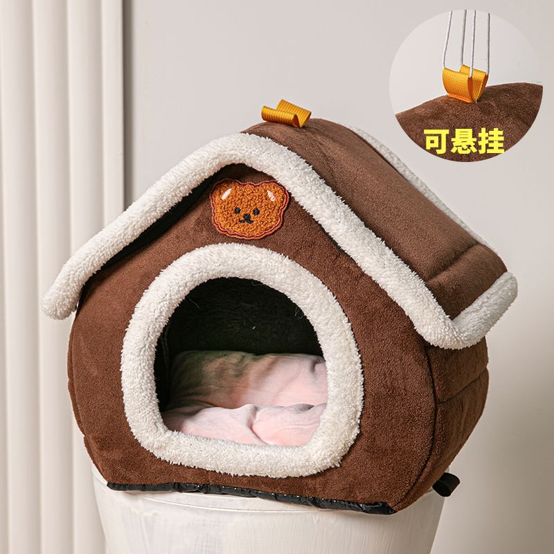 仓鼠冬窝保暖豪华小房子防寒鹦鹉猫窝狗窝荷兰猪仓鼠稳固垫子颜色