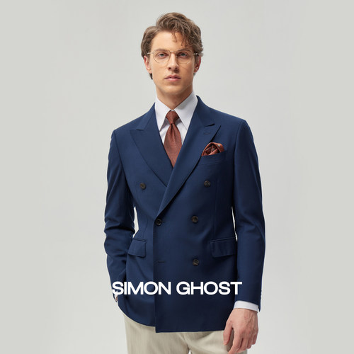 单西外套藏青色SIMONGHOST