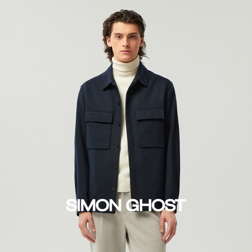 藏青色男士夹克SIMONGHOST秋冬