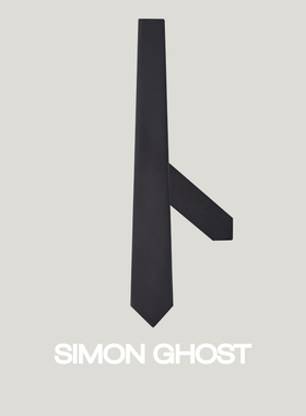 SIMON GHOST 领带男士职业上班休闲黑色商务正装领带男送礼盒装
