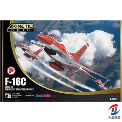 天易模型 天力拼装飞机 K48133 1/48 F-16C RSAF 黑骑士