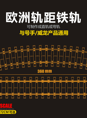天易模型 T-MODEL TK3505 长欧洲轨距铁轨直轨或弯轨360mm 720mm