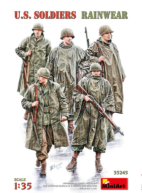 天易模型 Miniart 1/35 美士兵雨具拼装兵人模型 35245