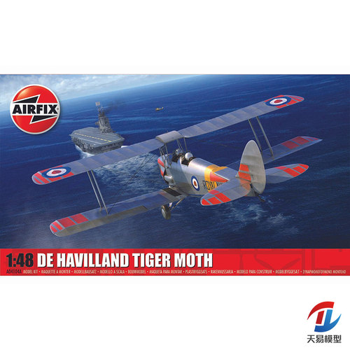 天易模型 AIRFIX拼装飞机 A04104A de Havilland Tiger Moth 1/48