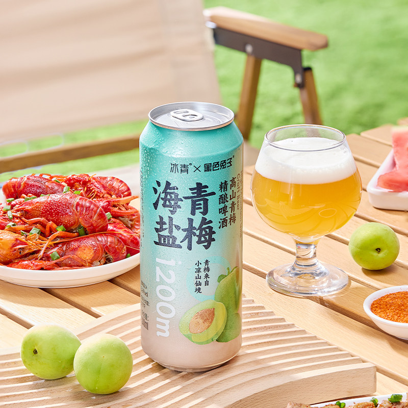 冰青X黑色兔子小凉山青梅海盐艾尔精酿啤酒冰爽500ml*6听
