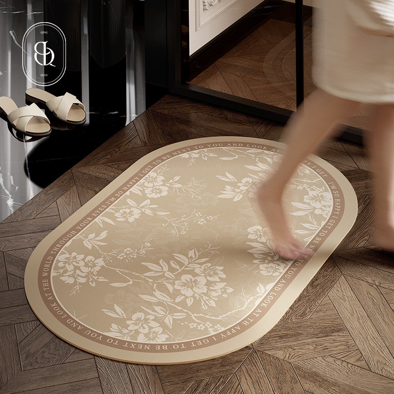 南枝法式家用高级感浴室防滑地垫化妆室门口矽藻泥速干 干吸水干