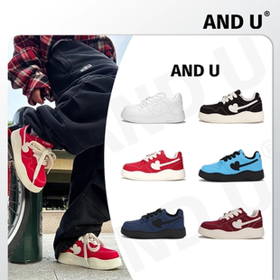 男女情侣款 新款 百搭潮流板鞋 滑板鞋 厚底增高休闲面包鞋 AND