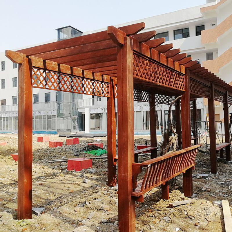 架防长木葡萄架户外庭院t花架藤园廊架碳化木阳台爬花腐廊停车