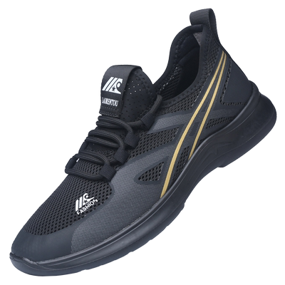 老人头透气镂空网鞋男运动鞋